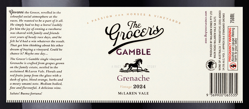 The Grocers Gamble Label