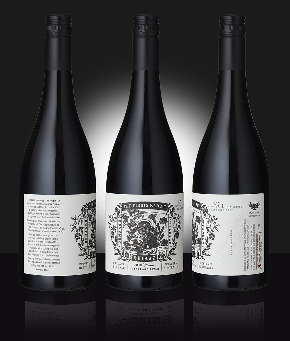 The Virgin Rabbit Range wine bottles